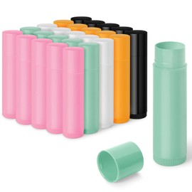 Sherules 50Pcs Empty Lip Balm Tubes 5.5ml - BPA Free and Leak-Proof Small Twist-Up Lip Containers for DIY Homemade Lipstick Balm, Mix Colors