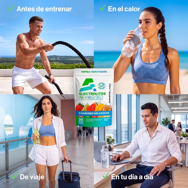 Electrolitos Amarte Labs Sin Azúcar 5 Sabores