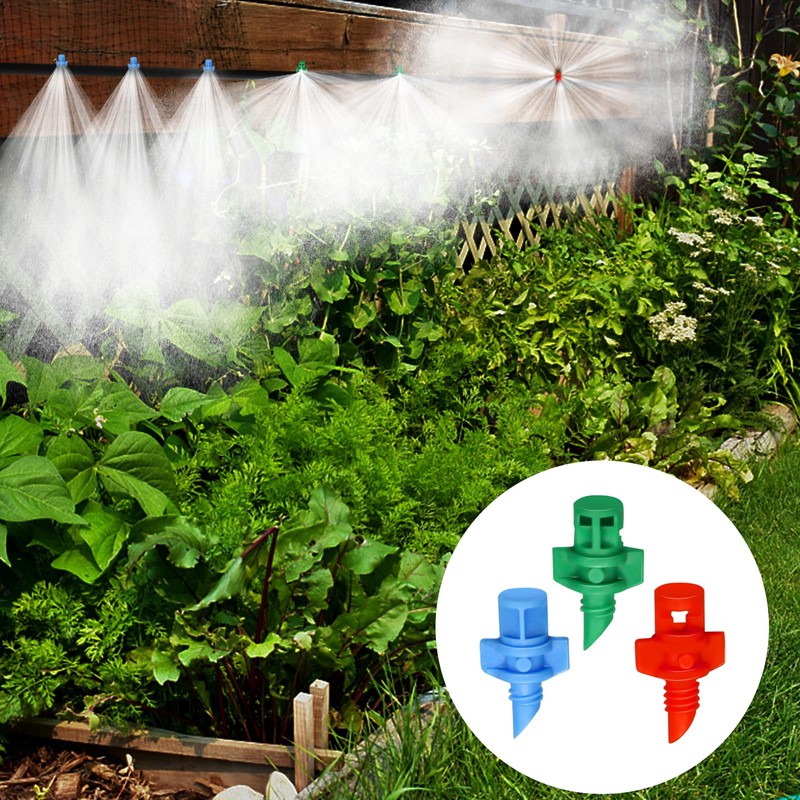 150Pcs Drip Irrigation Emitters, Micro Sprinkler Heads Misting Sprinkler Refraction