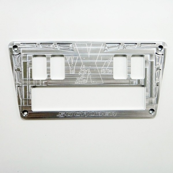 50 Caliber Racing 4 Switch Dash Panel - Raw Aluminum