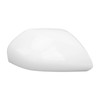 White Side Mirror Cover Unpainted Rearview Outer Door Wing Mirror