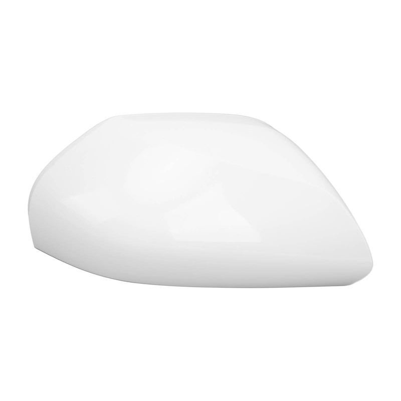 White Side Mirror Cover Unpainted Rearview Outer Door Wing Mirror