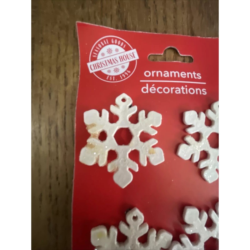 Christmas House Snowflake Ornaments