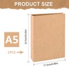 Ring Binder A5 Refillable Kraft Paper, Set of 2 with