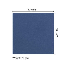MECCANIXITY 50 Hojas de Papel de Origami Doble Cara Azul Marino 7.5 x 7.5cm 70GSM Hoja Cuadrada de Papel Plegable para Proyectos de Arte y Manualidades, Principiantes