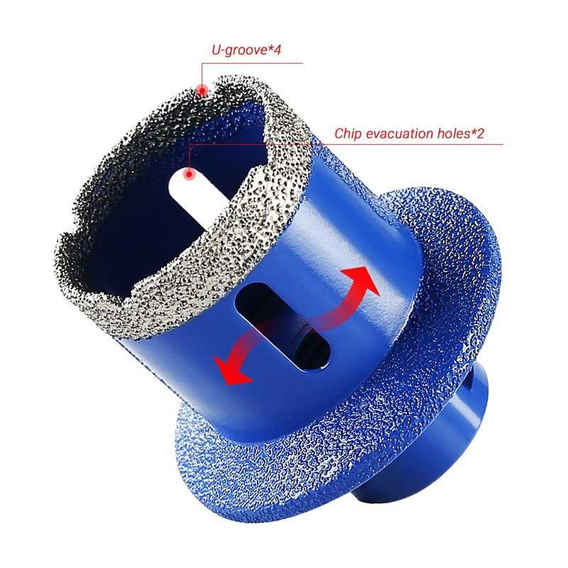 LOZLIN 45mm Diamond Core Drill Set - Double-Layer Cooling Basin