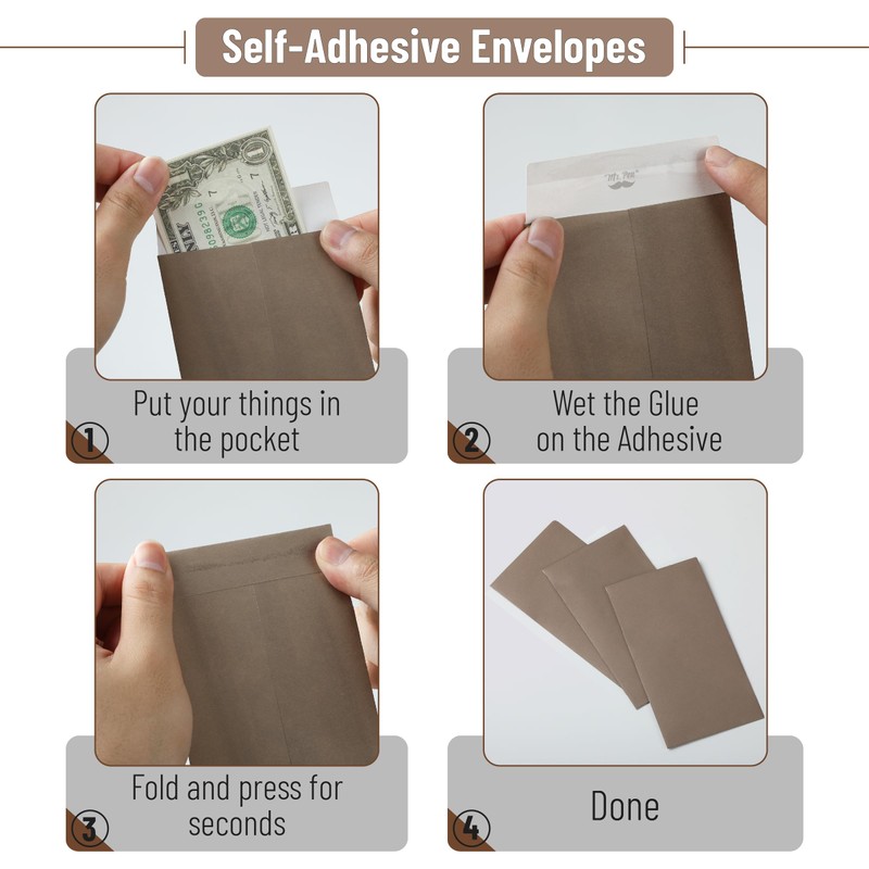 Mr. Pen- Money Envelopes for Cash, 100 Pack, 6.5" x