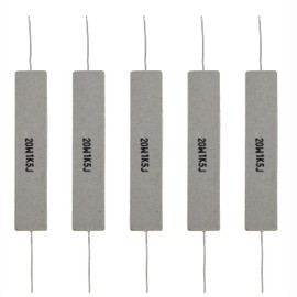 (Pack of 5) 20W 1.5K Ohm 5% Power Wirewound Ceramic Horizontal Cement Resistor