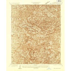 YellowMaps Trail Canyon CA topo map, 1:24000 Scale, 7.5 X 7.5 Minute, Historical, 1935, 21.7 x 17.9 in - Polypropylene