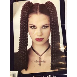 California Costume Collections Black Spiral Falls Curly Clip-ins costume wig