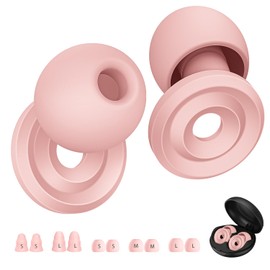 Ear Plugs for Sleeping Noise Reduction, Ultra-Comfy Silicone Sleep Ear Plugs, Noise Cancelling Ear Plugs for Block Snoring/Noise Sensitivity/Travel/Work/Focus - 5 Pairs Ear Tips in S/M/L