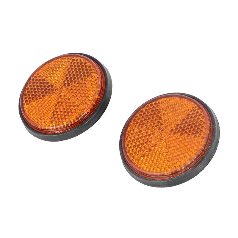 Car Reflector, 2 Pcs Round Reflector Universal Motorcycle Bike Red