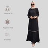 Abaya for Muslim Women Zipper and Stripe Detail on Skirt