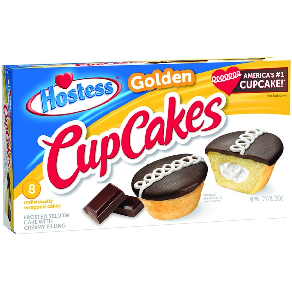 Hostess Cupcakes, Golden, 8 Count (Pack of 6)