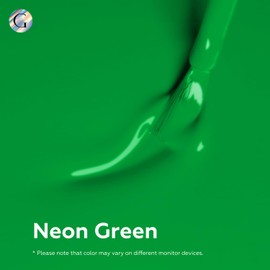 GLOSS Gel Nail Polish | Neon Green 15ml 1 pcs - HEMA Free Gel Polish, Green Soak Off UV LED Gel Varnish, Professional Manicure for Home & Salon Use, Perfect Nail Art Design Gifts for Women & Girls