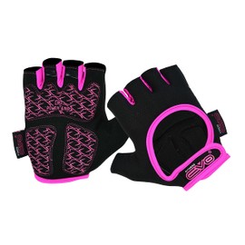 EVO Fitness Women Weight Lifting Gym Gloves Breathable Workout Ladies Exercise Training Bodybuilding Girls Cycling with Non-Slip EVA Foam Palm Protection (Pink, Medium)