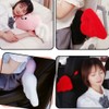 Plush Heart Shaped Pillow Car Neck Pillow with Angel Wings