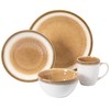 Gibson Elite Moonstruck 16-Piece Dinnerware Set, Orange, Service for 4