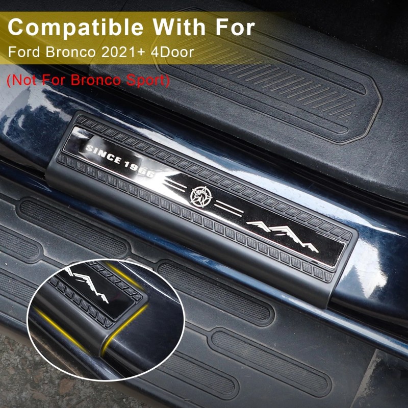 AUFER Door Sill Guards Edge Entry Guards Protectors for Ford
