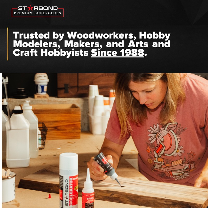 Starbond 16 oz. Black Medium-Thick - Super Glue (Premium Cyanoacrylate