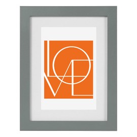 WOLTU Picture Frame 10 x 15 cm, Photo Frame for Vertical or Horizontal Hanging/Standing, Wooden Frame with Mount, Poster Frame, Collage Wall Decoration, Grey