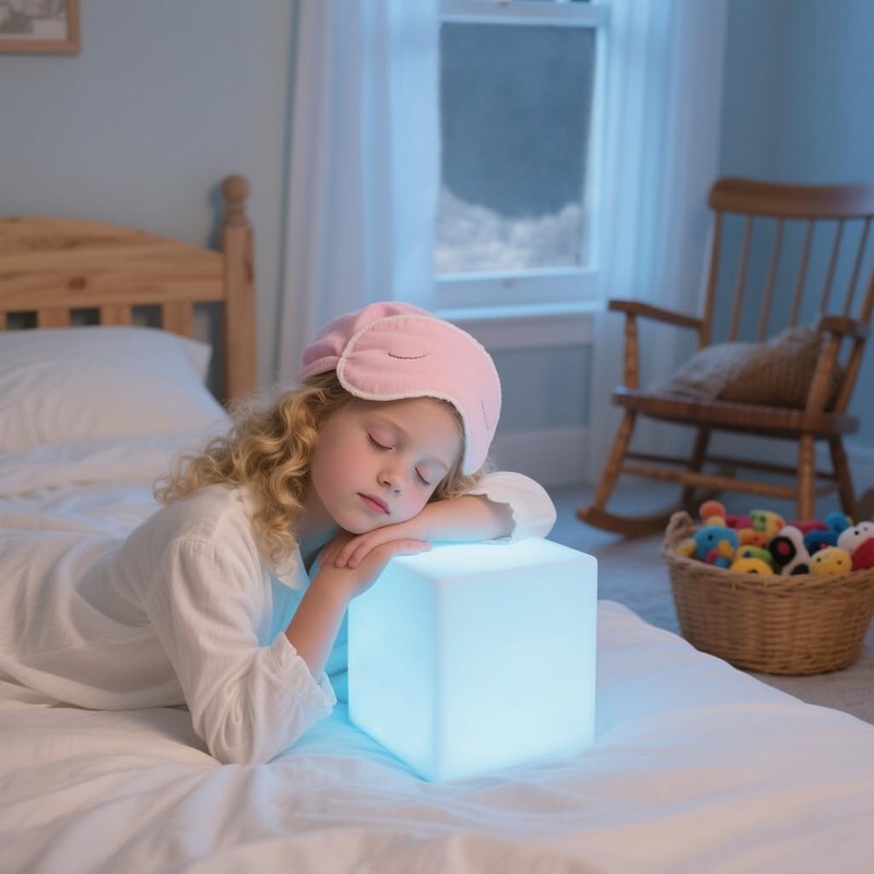 COPU 8-inch Waterproof LED Light Cube, USB Rechargeable Mood Light,
