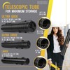 Flexzion Poster, Art, Document Tube with Strap, Expandable Waterproof Plastic