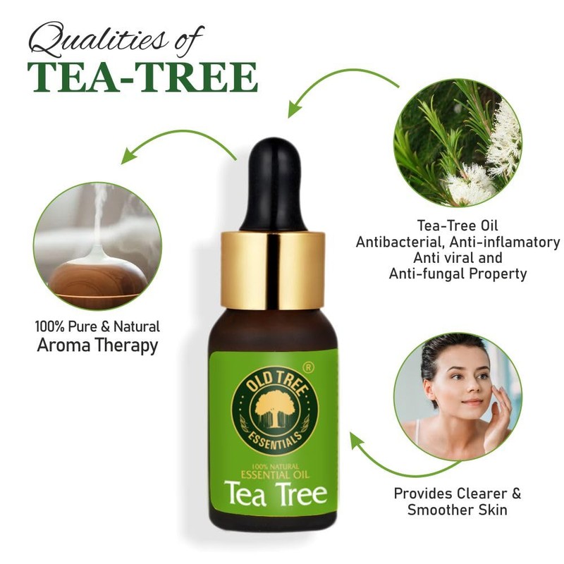 Old Tree Tea Tree Essential Oil for Skin, Hair and