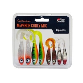 Abu Garcia Svartzonker McPerch Curly Tail Perch Imitation Lures for Perch, Pike and Zander Fishing - Mixed Sizes and Colours Varied assorted