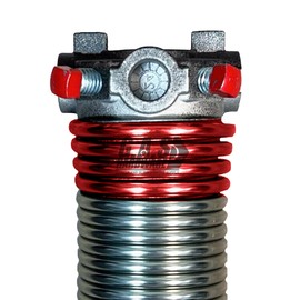 Galvanized Garage Door Torsion Spring .225 x 2 x 25 – Garage Door Spring Replacement (Black Cone)