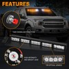 XRIDONSEN 34 inch Emergency Visor Lights Bar 40 LED Amber