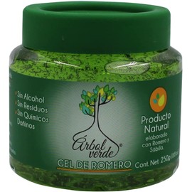 Árbol Verde - Gel Fijador para Cabello con Romero y Sábila, 250 g, Paquete de 1