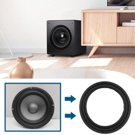 EMSea 2Pcs 8" Horn Edge Rubber Surround Speaker Repair Parts Compatible with JBL Compatible with HiVi Speaker Foam Edge Audio Speaker Rubber Edge Repair Kit