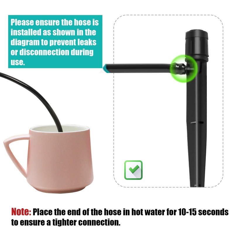 60 pcs 360 Degree Water Irrigation Drippers Drip Emitters, Adjustable