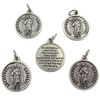 Lot of 5 Archangel Saint Raphael 7/8-inch Silver Tone Medal