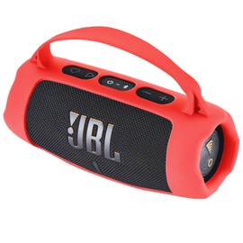 Hzycwgone Silicone Cover Case for JBL Charge 5 Wi-Fi Portable Wireless Speaker/Charge 5 Bluetooth Speaker,for JBL Charge 5 Wi-Fi/Charge 5 Carrying Skin Shoulder Bag Accessories(Red)