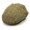 Mens Harris Tweed Flat Cap Comfort Fit Quilted Lining Made