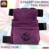 Graintex SS2555 2 Pocket Children Tool Pouch Purple Color Suede