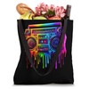 Dripping Paint Boombox Old School 80s Music Hip Hop Tote