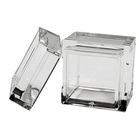 Mircube 10Pcs Acrylic Box Trays for 0.39Inch 10mm Elements Cubes Clear Case Periodic Table Bracket for Elements Collections Easy to Use