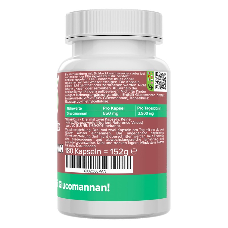 Vitamineule Glucomannan 180 Capsules