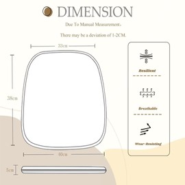 Orumrud Set of 2 Chair Cushions, 40 x 38 x 33 cm (5 cm), Washable Garden Chair Cushion, Seat Cushion Set, Many Colours, Sizes, Dark Red