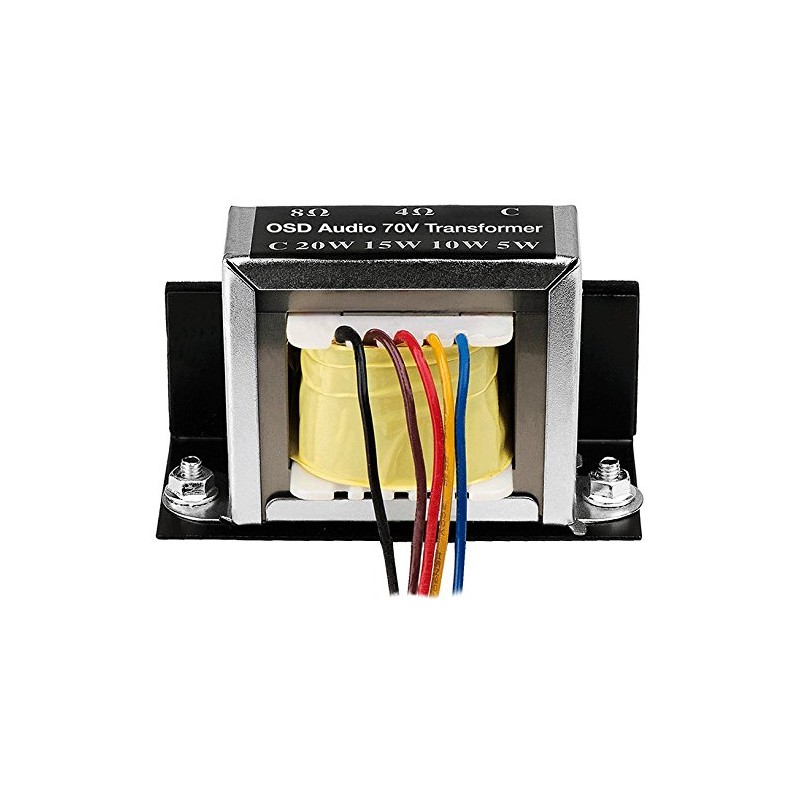 OSD Audio Commercial 70V Transformer for Speakers, 20W, 15W, 10W,