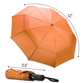 Mr. Pen- Windproof Travel Umbrella, Orange, Automatic Umbrellas for Rain, Compact Umbrella, Travel Umbrella Compact, Umbrella Windproof Umbrella, Umbrellas for Rain Windproof, Portable Umbrella