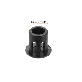 sourcing map 100PCS 7mm(1/4") Black Plastic Hole Plugs, Flush Type Panel Hole Plugs Insert End Caps for Locking Hole Tubes Furniture Cabinet