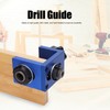 Wood Dowel Hole Drilling Guide Drill Bit Kit Punch Positioner
