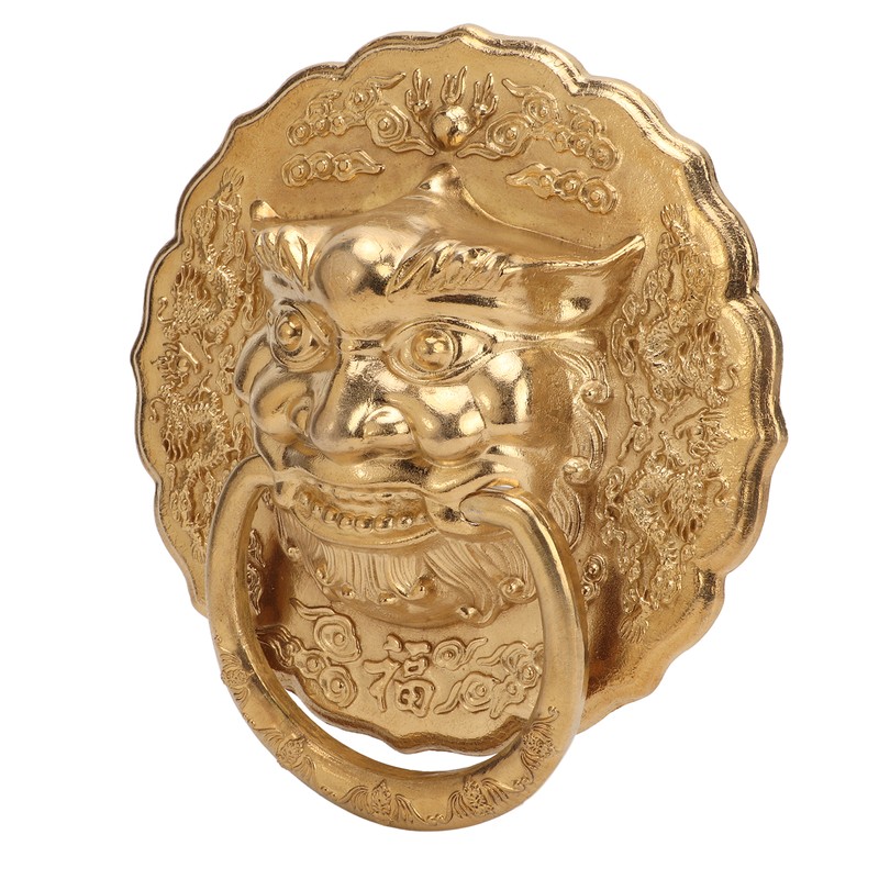 Door Knocker Chinese Animal Head Style Modelled Antique Brass Easy