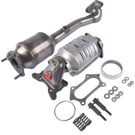 Front and Rear Three Way Catalytic Converter, Replacement for Honda CRV 2.4L 2010 2011 745478544CV11