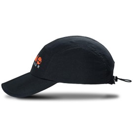 Timberland Split Brim Foldable Camp Hat, Adjustable 5 Panel Hat, Lightweight Hiking Hat with Durable and Breathable Fabric for Outdoor Adventures, Black, One Size