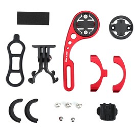 Bicycle Odometer Comupter Aluminium Alloy Extension Mount with Adapters (Red)